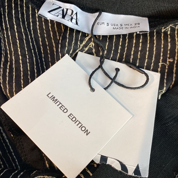 ZARA Gold LIMITED EDITION SEQUIN Geometric Diamond Pattern Skirt - Picture 7 of 9